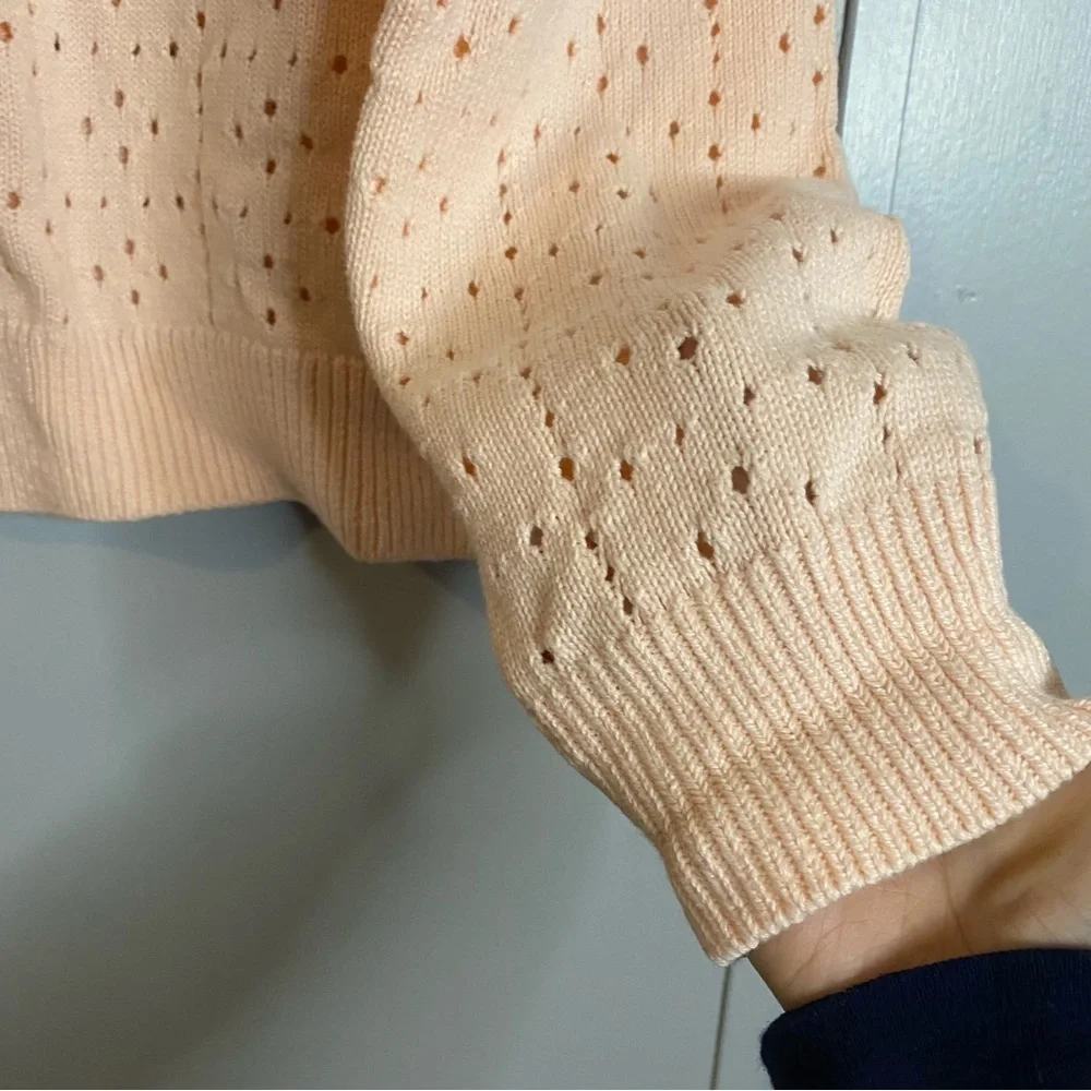 Point Sur J. Crew Blush Peach Pullover Sweater Size XL